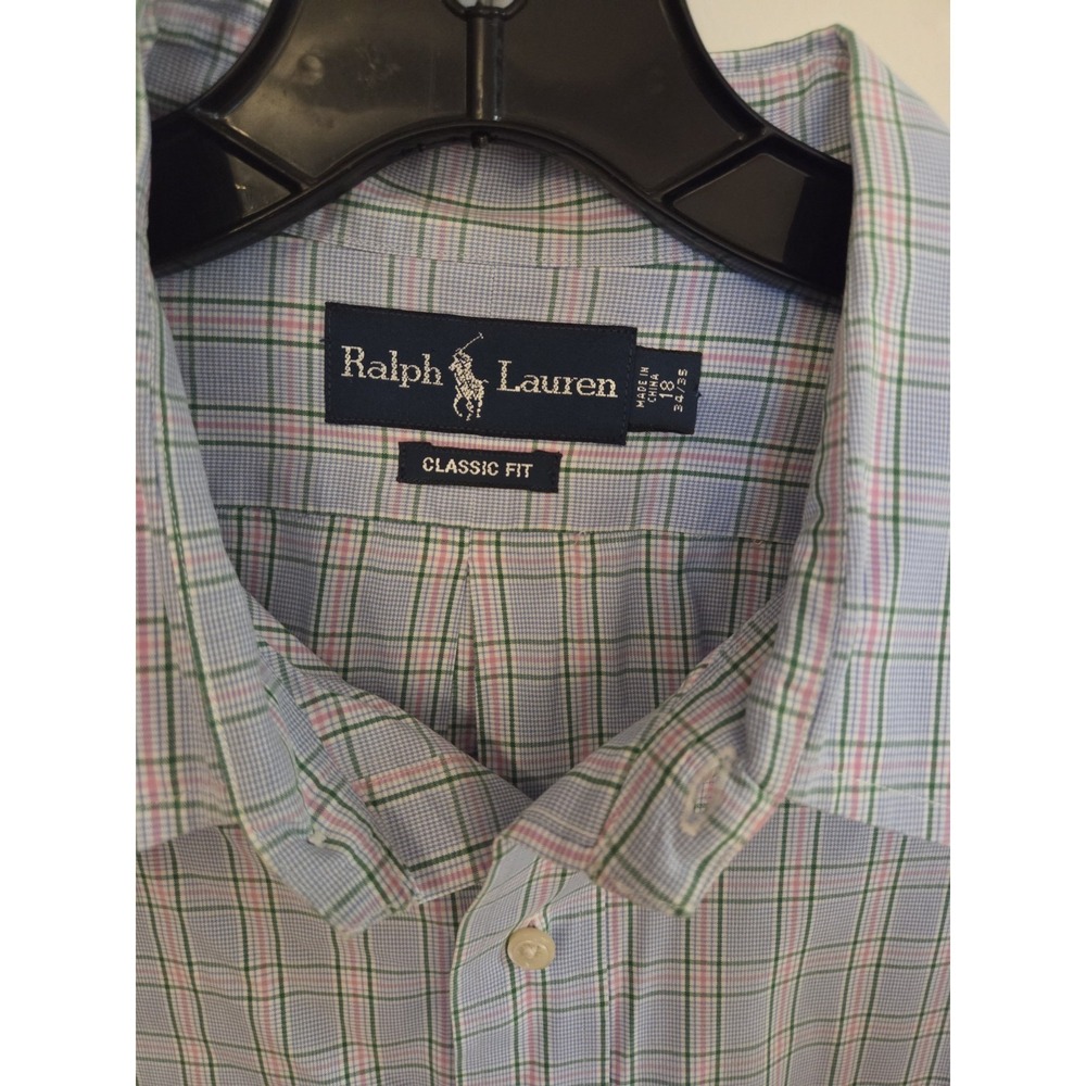 Ralph Lauren Men's Classic Fit Shirt- Size 18- 34/35 - Picture 2 of 4